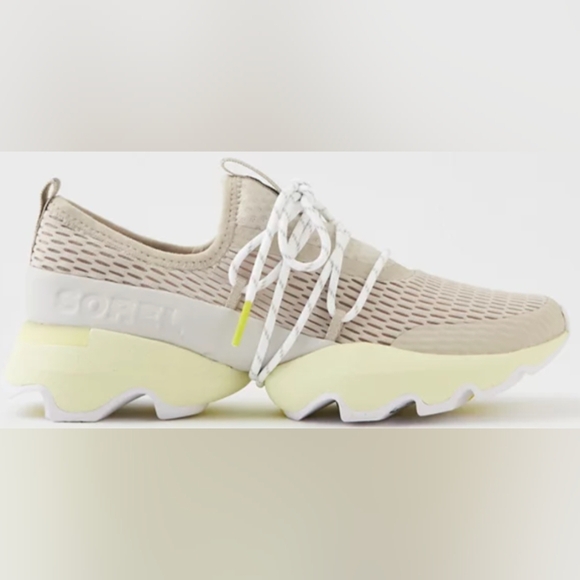 Sorel Shoes - Sorel Women's Beige/Yellow Kinetic Impact Lace Sneakers Size 8 MSRP $140